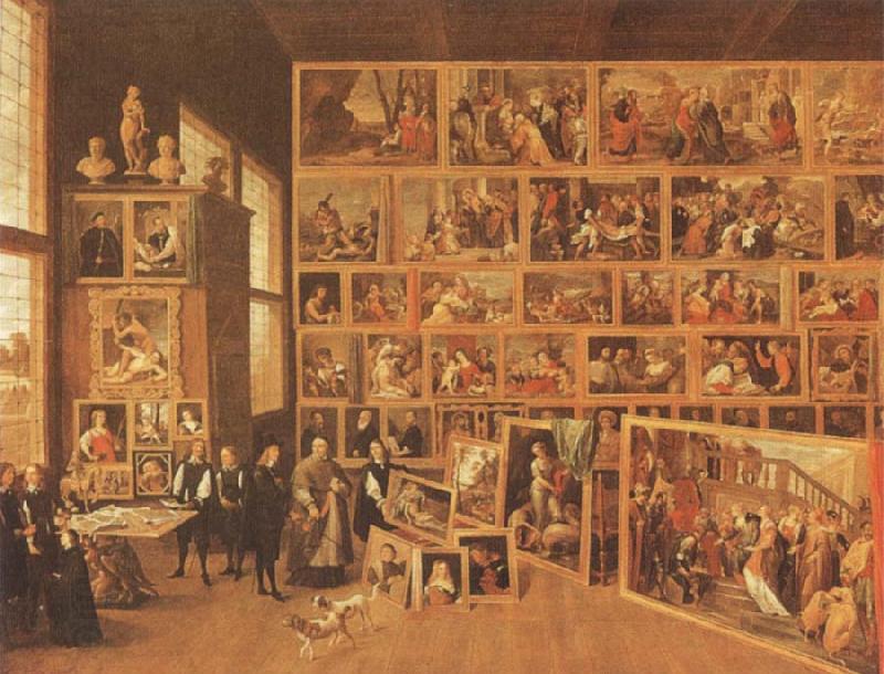 TENIERS, David the Younger Archduke Leopold william in his gallery at Brussels oil painting picture
